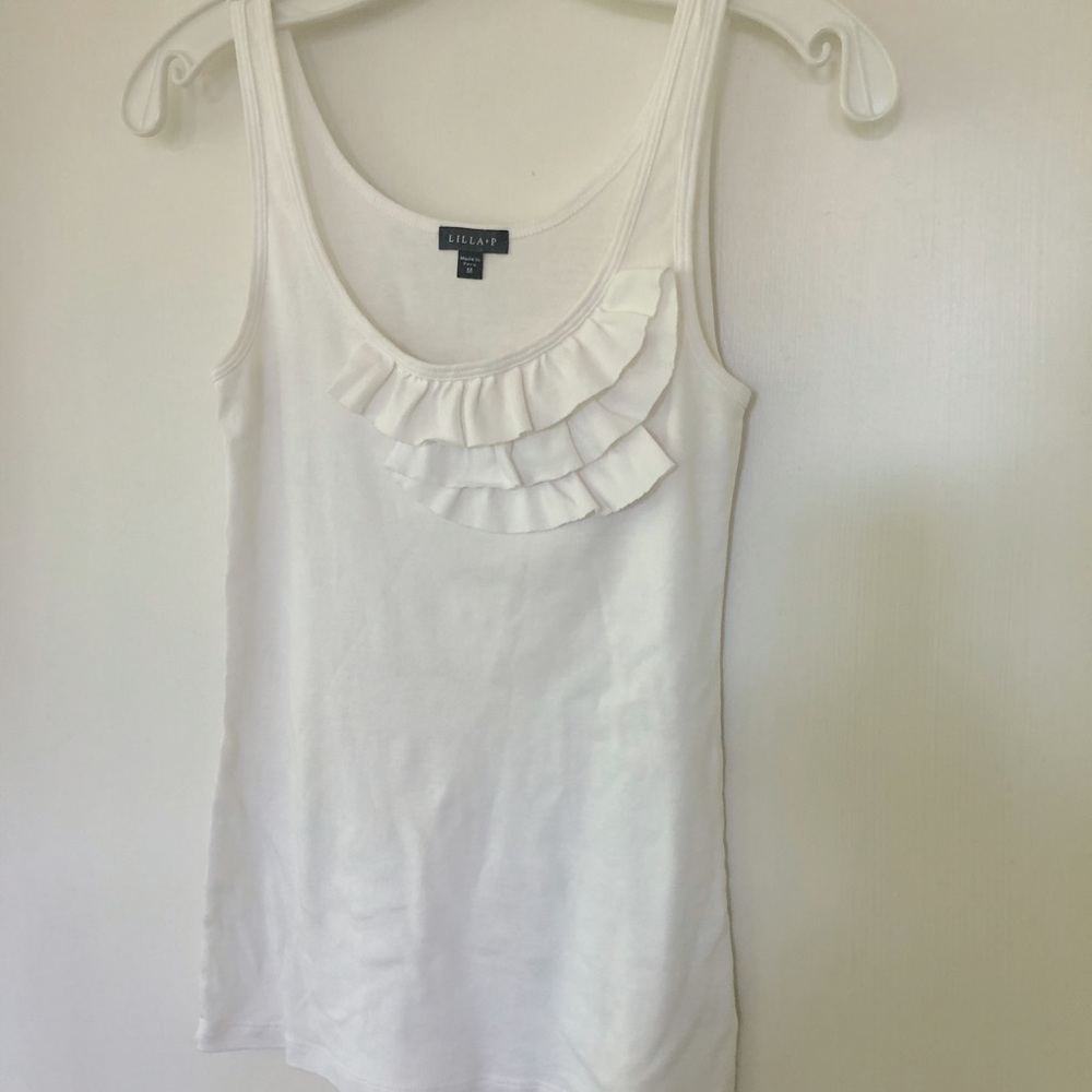 Lilla P ruffle front cami